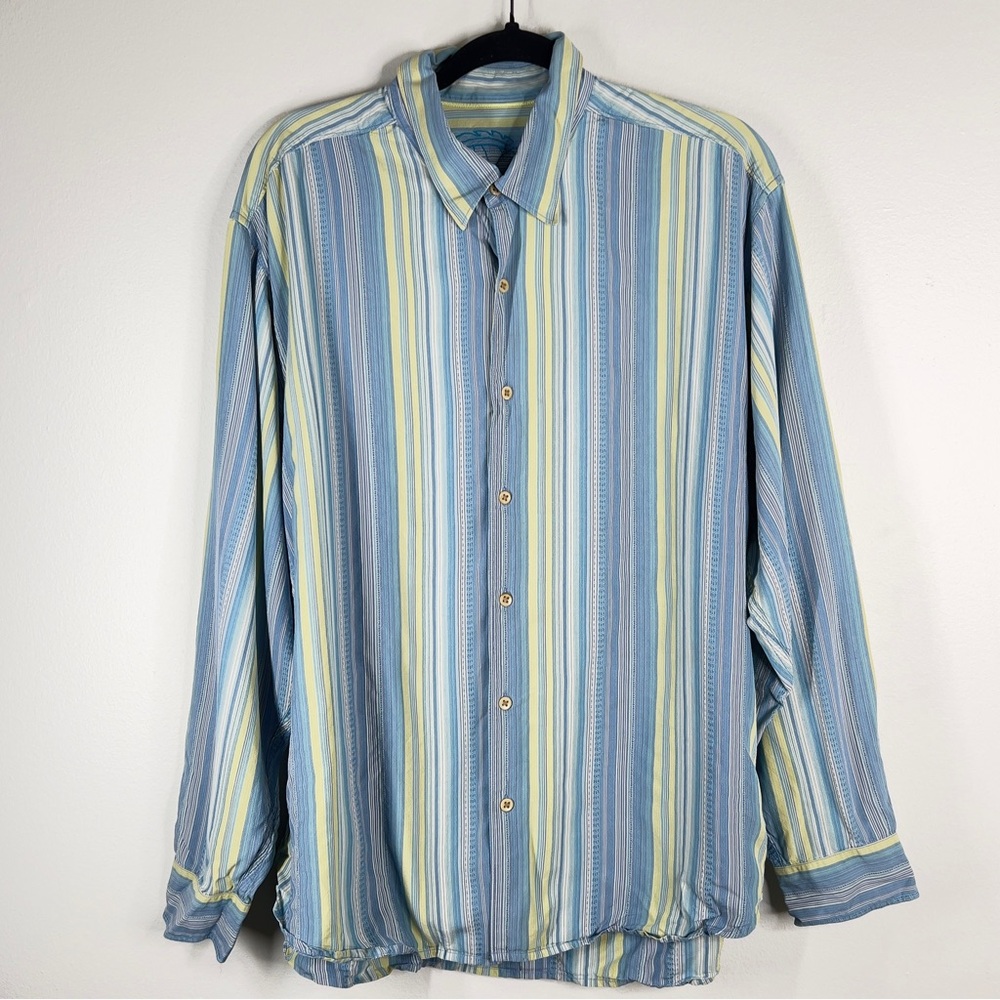 TOMMY BAHAMA Men’s 100% Silk XL Tropical Long Sleeve button up